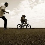 dad letting son ride himself